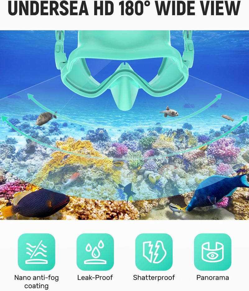 W WSTOO WSTOO Frameless Swim Goggles with Nose Cover for Adults, Panoramic Anti-Glare & Anti-Fog Tempered Glass Lenses, and Perfect Seal Food-Grade Silicone Skirt, Suitable for Snorkelling and Diving - Image 5
